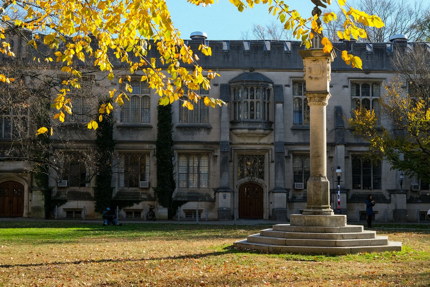 A campus in autumn light